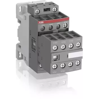 ABB NF44E contacteur auxiliaire, 8 pôles (4NO+4NC), bobine électronique large plage 24-60 V AC / 20-60 V DC, bornes à vis, rail DIN