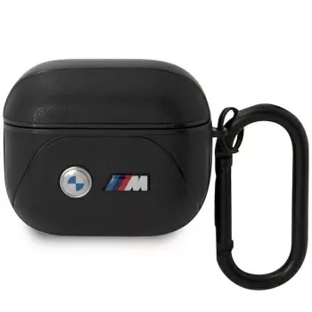 BMW BMA322PVTK coque AirPods 3e génération noire en cuir Curved Line