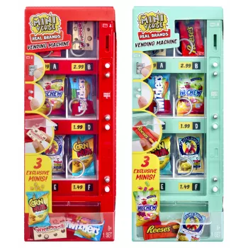 Coffret de jeu distributeur automatique MGA's Miniverse - Make It Mini Food Diner série 1, 4 capsules surprises, fente à pièces et distributeur interactifs, créations miniatures de nourriture à collectionner, dès 8 ans