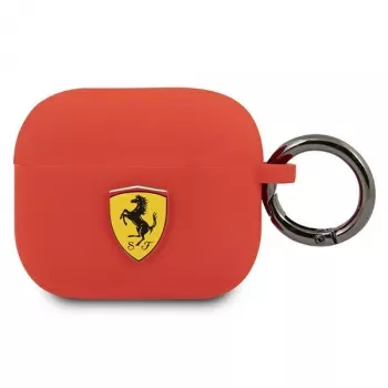 Ferrari FEA3SILRE Silicone Case for Apple AirPods 3rd Generation, Red