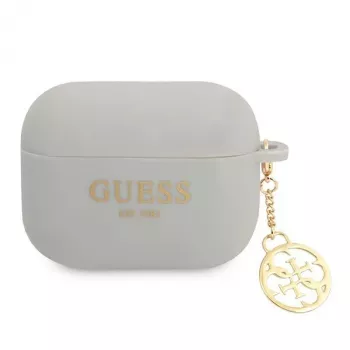 Guess GUAPLSC4EG coque AirPods Pro gris silicone Charm collection 4G