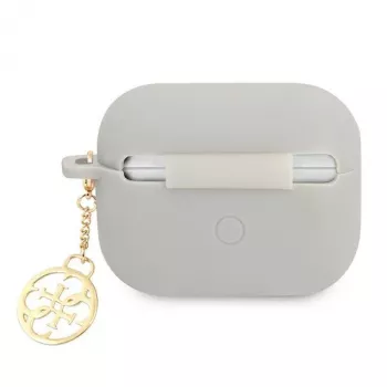 Guess GUAPLSC4EG coque AirPods Pro gris silicone Charm collection 4G