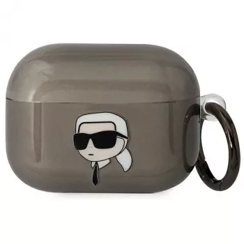 Coque pour AirPods Pro KLAPHNIKTCK Karl Lagerfeld noire Karl Head