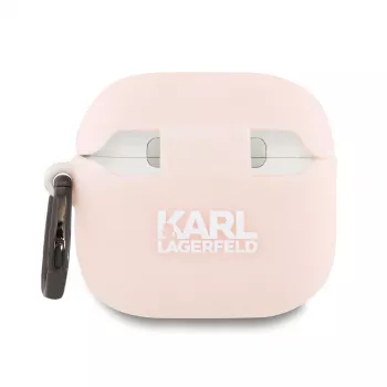 Karl Lagerfeld coque 3D tête de Choupette en silicone pour AirPods 4 - rose