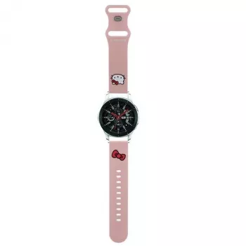 Hello Kitty bracelet de montre universel en silicone 22 mm rose motif tête de Kitty