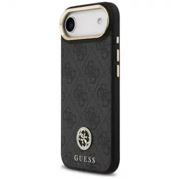 GUESS coque MagSafe 4G Strass Logo pour iPhone Air avec boutons métalliques et dragonne - noire