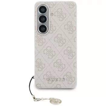 GUESS coque MagSafe 4G Classic Logo Charm pour Samsung Galaxy S26 - rose