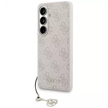 GUESS coque MagSafe 4G Classic Logo Charm pour Samsung Galaxy S26 - rose