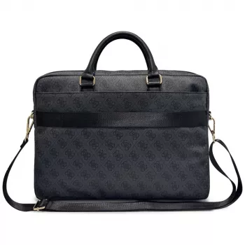 GUESS sacoche pour ordinateur portable 16 pouces 4G Round & Classic Logos Stripe noire