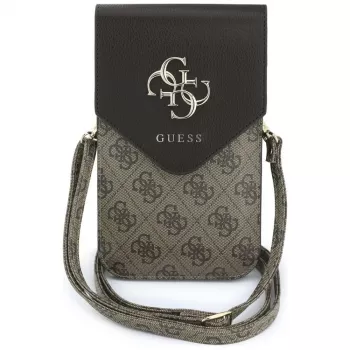 GUESS pochette pour téléphone Graines 4G & Classic Logos marron