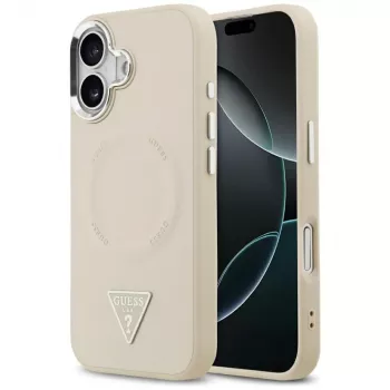GUESS coque MagSafe Triangle Logo pour iPhone 17 – beige