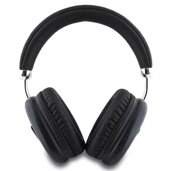 Casque sans fil GUESS Bluetooth 5.3 avec logo triangle métallique - Noir