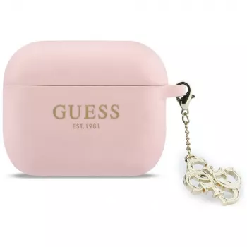 Coque GUESS Silicone 4G Charm pour AirPods Pro 3, rose
