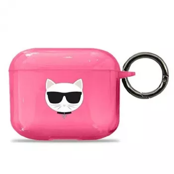 Coque Karl Lagerfeld KLA3UCHFP pour AirPods 3 Rose Choupette