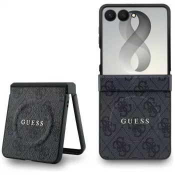 Coque GUESS 4G Classic MagSafe pour Samsung Galaxy Z Flip8 - Noir