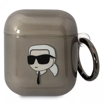 Coque Karl Lagerfeld KLA2HNIKTCK pour AirPods 1/2 Noir Karl's Head