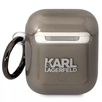 Coque Karl Lagerfeld KLA2HNIKTCK pour AirPods 1/2 Noir Karl's Head