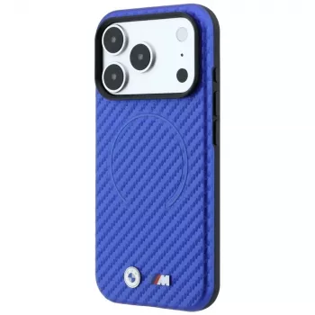 Coque MagSafe BMW M Carbon Printed Ring pour iPhone 18 Pro Max / 17 Pro Max - Bleu