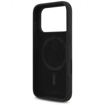 Coque MagSafe Karl Lagerfeld Silicone Karl & Choupette Ring pour iPhone 17 Pro Max - Noir