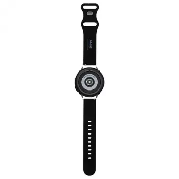 Bracelet de montre universel en silicone Hello Kitty avec motif tête de Kitty, noir, 20 mm