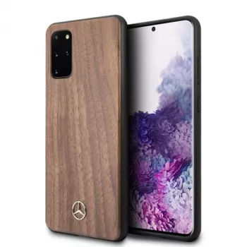 Coque rigide Wood Line noyer Mercedes-Benz pour Samsung Galaxy S20+ (SM-G985) - marron