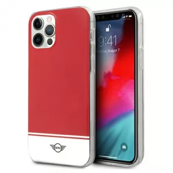 Coque rigide MINI MORRIS Mini MIHCP12MPCUBIRE iPhone 12/12 Pro 6,1 pouces Rouge Stripe Collection