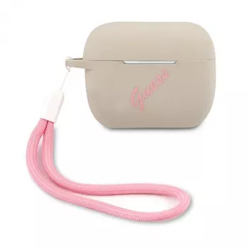 Coque en silicone GUESS Vintage pour Apple AirPods Pro - Gris Rose