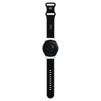 Bracelet de montre connectée Hello Kitty en silicone tête de Kitty 22 mm Noir