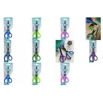 Ciseaux de bricolage WEDO Gripy 130 mm pointe fine, acier inoxydable, droitier, noir, 1 pièce sur carte blister