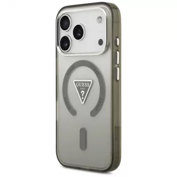 Coque MagSafe GUESS IML Gradient Triangle Logo pour iPhone 17 Pro Max - Kaki