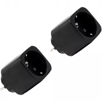 Shelly Plug M Gen3 Black 2-Pack Smart Plug with Power Metering, Wi-Fi & Bluetooth, 13A, Energy Monitoring, Schuko