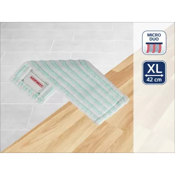 Tête de balai microfibre de rechange Leifheit Micro Duo turquoise blanc