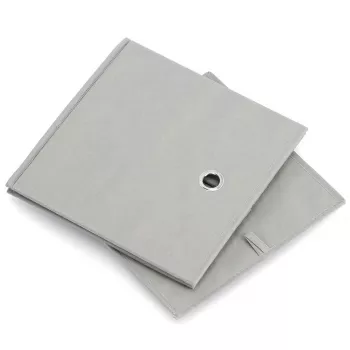 ZELLER Non-Woven Fabric Storage Box, Grey, 27L, Foldable, with Handle