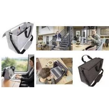 SIGEL sac en feutre Business Desk Sharing Bag Workspace M/L en feutre synthétique avec 2 poignées de transport, gris