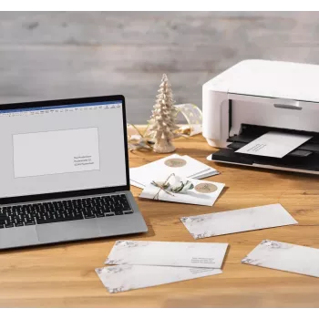 25 enveloppes de Noël SIGEL Rustic White DIN long sans fenêtre