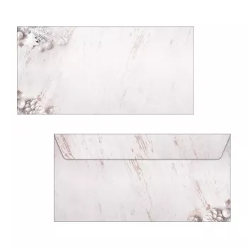 25 enveloppes de Noël SIGEL Rustic White DIN long sans fenêtre
