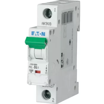Disjoncteur miniature (MCB) EATON PXL-C6/1, 6 A, 1 pôle, courbe C, 10 kA, rail DIN