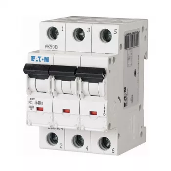 Disjoncteur miniature (MCB) EATON PXL-C40/3, 3 pôles, 40 A, courbe C, 10 kA, 230/400 V AC
