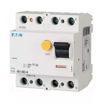 Interrupteur différentiel (RCCB) Eaton PXF-40/4/03-A, 40 A, 4 pôles, 300 mA, type A, 230/400 V AC