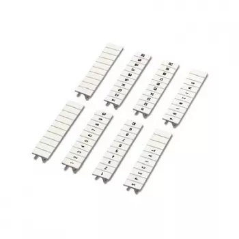 Phoenix Contact ZB 5 L1,L2,L3,N,PE bande de repérage pour borniers, blanc, 10 marqueurs, encliquetable, pas 5 mm