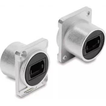 Module D-Type Delock MPO femelle vers MPO femelle argent