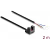 Barrière lumineuse à fourche Delock 5 mm type L avec 4 extrémités de câble ouvertes NPN L/D sélectionnable 2 m