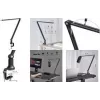 Bras articulé de support de microphone LogiLink, 840 mm, noir, entièrement réglable, rotatif à 360°, pince de bureau, acier