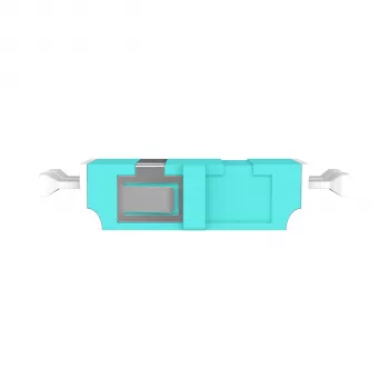 Coupleur fibre optique EFB Elektronik LC Duplex OM3 Multimode, sans bride, aqua, manchon céramique