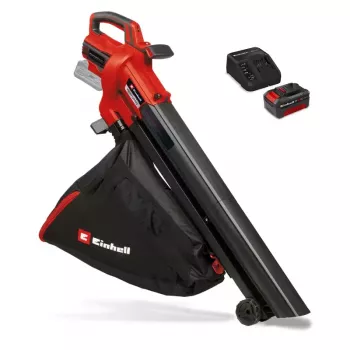 Einhell Power X-Change VENTURRO 18/210 Kit souffleur et aspirateur de feuilles sans fil, 18V, batterie 4.0Ah, rouge/noir
