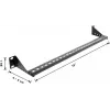 Panneau de gestion des câbles Delock 19 inch 1U profondeur réglable 40-90 mm, noir