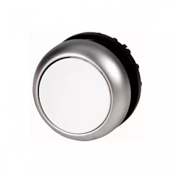 Actionneur bouton-poussoir plat Eaton M22-D-W, momentané, blanc, montage 22,5 mm, IP66/IP67/IP69K