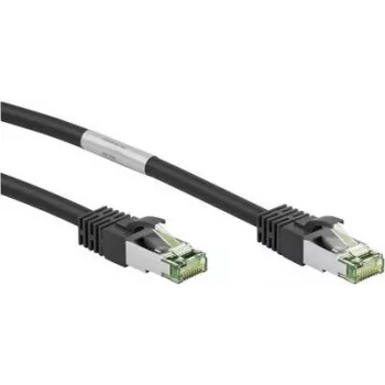 Câble de raccordement Wentronic Goobay CAT 8.1 S/FTP (PiMF), 10 m, noir, LSZH sans halogène, cuivre AWG 24