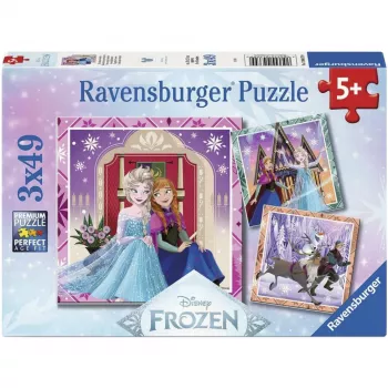Ensemble de puzzles enfants Ravensburger Disney La Reine des neiges 2 - 3x49 pièces