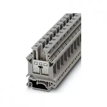 Phoenix 3006043 UK 16 N Feed-Through Terminal Block, Screw Connection, 16 mm², 1000 V, 76 A, Grey